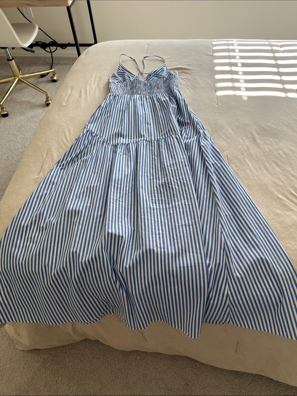 Madewell Blue & White Striped Maxi Sundress - Picture 4 of 5